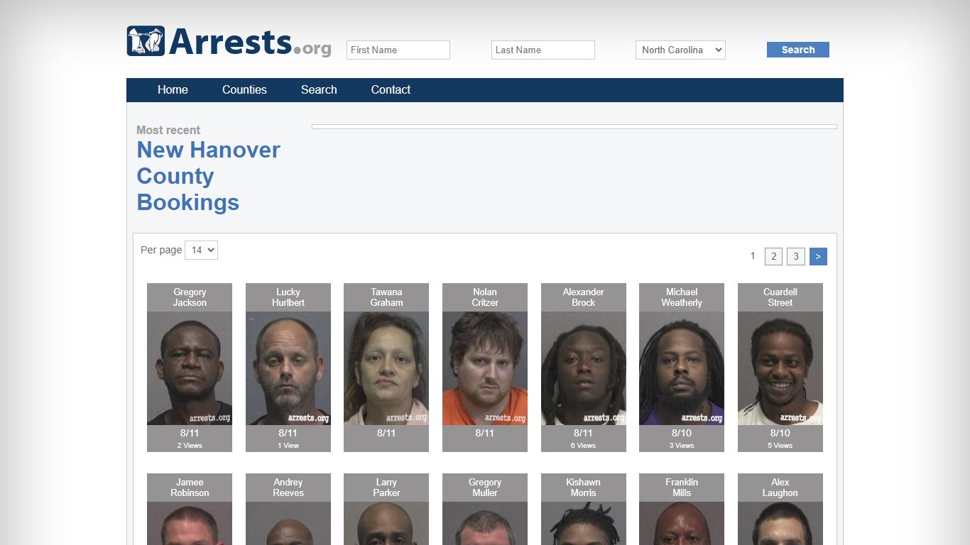 New Hanover County Arrests and Inmate Search